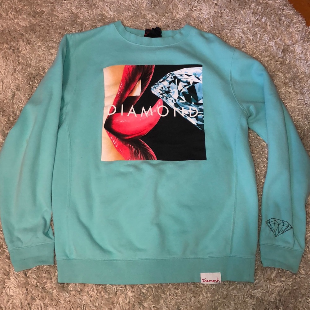 Teal diamond supply co crew neck